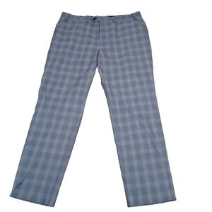 Lauren Ralph Lauren Mens Classic-Fit Ultraflex Wool Suit Pants Blue Plaid 40x32